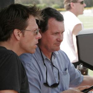 Bill McAdams Jr and Ross Berryman at monitors