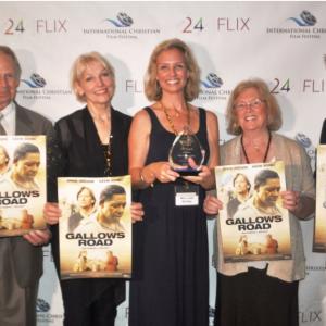 Bill McAdams Therese Moncrief Mary Jean Bentley Grace McAdams Bill McAdams Jr International Christian film festival  winner first place for Gallows Road Picture first