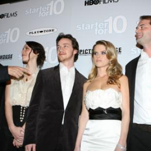 Tom Hanks, Rebecca Hall, James McAvoy, Tom Vaughan and Alice Eve at event of Starter for 10 (2006)