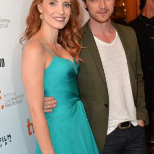 James McAvoy and Jessica Chastain at event of The Disappearance of Eleanor Rigby Him 2013