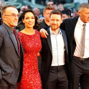 Danny Boyle Vincent Cassel Rosario Dawson and James McAvoy at event of Transo busena 2013