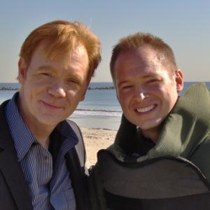 Tom McCafferty and David Caruso on the set of CSI Miami