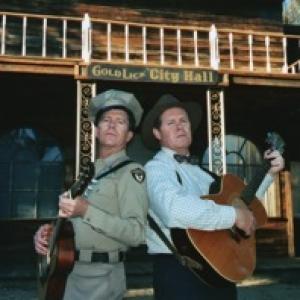 McCain Brothers, Butch and Ben, on the set of My Name is Bruce. The McCain Brothers wrote and performed the theme song, The Legend of Guan Di.