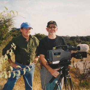K Mc with Paul von Schalkwyck shooting Nat Geos Roar! One Mans Pride in Botswana Africa