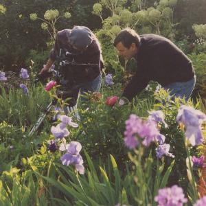 Filming in Monet's garden with Gary Eckert for 
