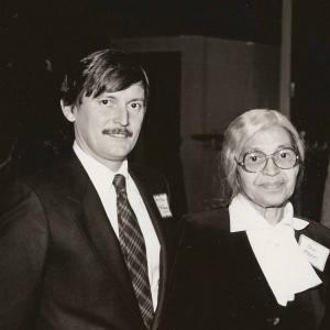 Kevin McCarey with Rosa Parks at 