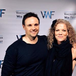 Kirby Morrow (Tim) in PARKED and S. Siobhan McCarthy (Jenn) in PARKED on the red carpet at the Vancouver Web Festival