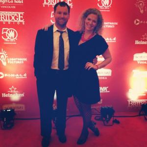 Patrick Gilmore and S Siobhan McCarthy of PARKED on the red carpet at the Vancouver International Film Festival 2013