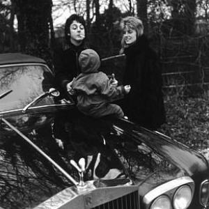 Paul  Linda McCartney with their 1970 Rolls Royce at home in London