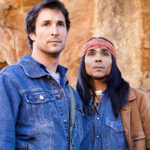 Still of Noah Wyle and Zahn McClarnon in The Librarian: Return to King Solomon's Mines (2006)