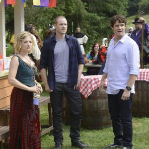 Still of Aaron Ashmore, Eddie McClintock and Erin Way in Warehouse 13 (2009)