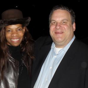 Cat'Ania McCoy-Howze, reporter for the Columbia College Impact Awards interviews Jeff Garlin, honoree 