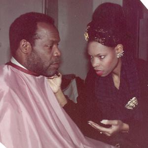 Cat'Ania McCoy-Howze, Makeup Artist applies makeup on Danny Glover, Presentor for the 63rd Annual Academy Awards (TV Special)