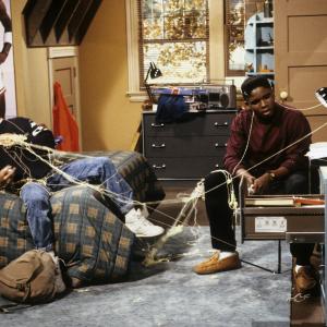 Still of Randy Josselyn and Darius McCrary in Family Matters 1989