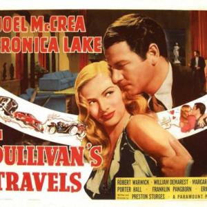 Veronica Lake and Joel McCrea in Sullivans Travels 1941