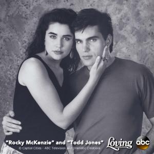 Rocky McKenzie and Todd Jones played by Rena Sofer and Todd McDurmont on the ABC Daytime series Loving