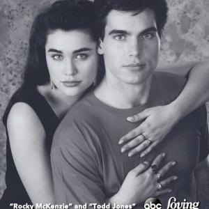 Rocky McKenzie (Rena Sofer), Todd Jones (Todd McDurmont) starring on the daytime television series, Loving on ABC.
