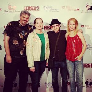 Producers Ian Hunter and Shannon Gans with composer Eban Schletter and Kris McGaha International Family Film Festival November 7 2014