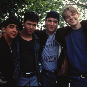 Still of Leonardo DiCaprio, Mark Wahlberg, James Madio and Patrick McGaw in The Basketball Diaries (1995)