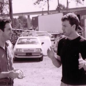 Paul McGillion with director Pete McCormack on the set of See Grace Fly