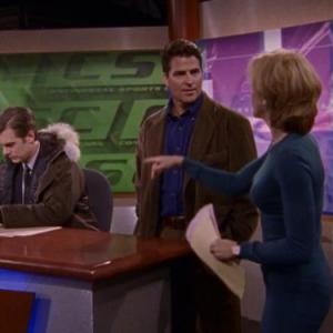 Still of Felicity Huffman Peter Krause and Ted McGinley in Sports Night 1998