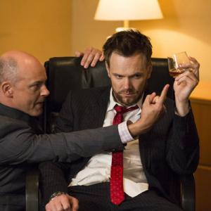 Still of Joel McHale and Rob Corddry in Community 2009