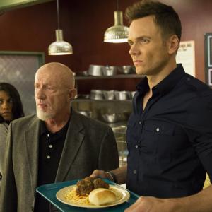 Still of Jonathan Banks and Joel McHale in Community 2009