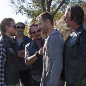 Still of Jimmy Smits Kim Coates Charlie Hunnam and Joel McHale in Sons of Anarchy 2008