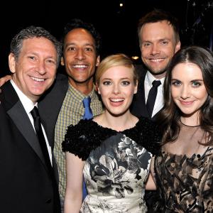 Russ Krasnoff Joel McHale Alison Brie Gillian Jacobs and Danny Pudi at event of Community 2009