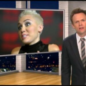 Still of Joel McHale Miley Cyrus and Lou the Chihuahua in The Soup 2004