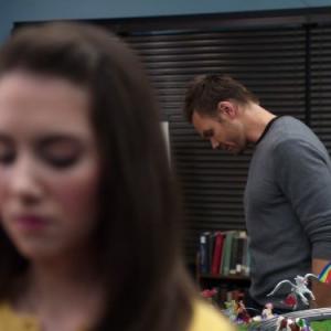 Still of Joel McHale and Alison Brie in Community 2009