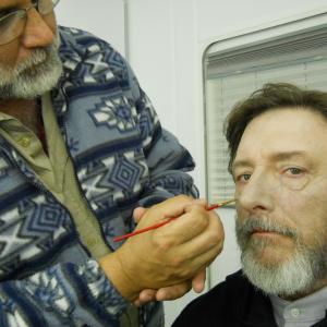 Makeup Artist Jeff Goodwin preps me for the film climax