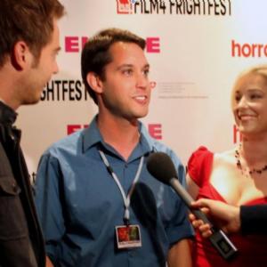 At a screening of DeadHeads at Film4 FrightFest in London 2011 with Ross Kidder and Natalie Victoria