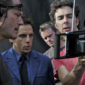 Josh McLaglen, Ben Stiller and Shawn Levy on the set of NIGHT AT THE MUSEUM 2
