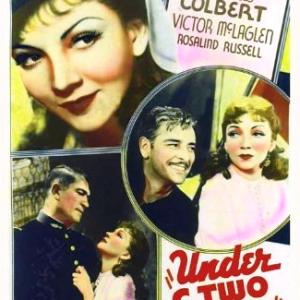 Claudette Colbert Ronald Colman and Victor McLaglen in Under Two Flags 1936