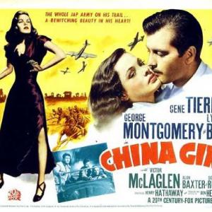 Gene Tierney Victor McLaglen and George Montgomery in China Girl 1942