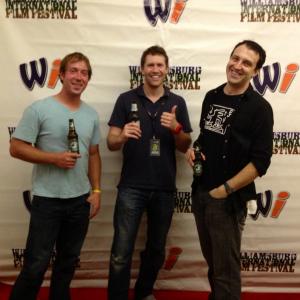 John Cybulski Jace McLean and Rhett Henckel at Willi Fest where Jace won for Best Screenplay on 3 Days of Normal