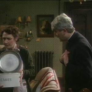 Still of Pauline McLynn and Dermot Morgan in Father Ted 1995