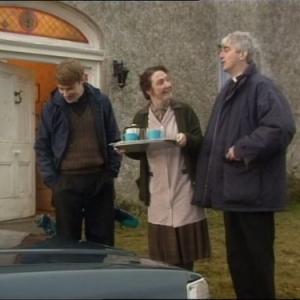 Still of Pauline McLynn, Dermot Morgan and Ardal O'Hanlon in Father Ted (1995)