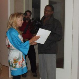 With Tim Russ directing LynnHolly Johnson in Mistaken Identity