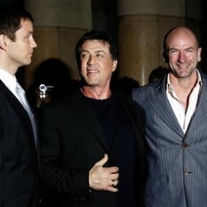 Matthew Marsden Sylvester Stallone and Graham McTavish at the London Premiere of RAMBO