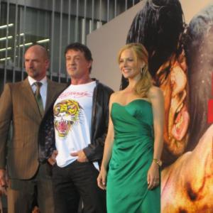 Graham McTavish Sylvester Stallone and Julie Benz at the Tokyo Premiere of RAMBO