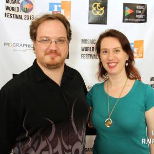 Witchfinder director Colin Clarke and actress Valerie Meachum at Mosaic World Film Festival