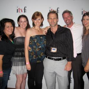 WriterDirector Anthony Meindl at Los Angeles Independent TV Festival Premiere for Birds of a Feather With cast Kaliko Kahuai Barbara Howlin Lindsay Frame Kenny Kelleher and Danielle Hoover