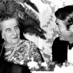 Gregory Peck and Golda Meir Prime Minister of Israel October 2 1969