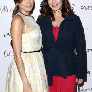 Laura Harring and Eva Mendes at event of Girl in Progress 2012