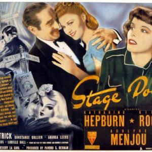 Katharine Hepburn Ginger Rogers and Adolphe Menjou in Stage Door 1937