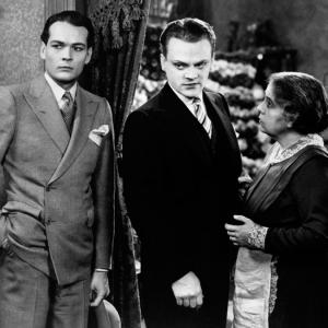 Still of James Cagney Beryl Mercer and Edward Woods in The Public Enemy 1931