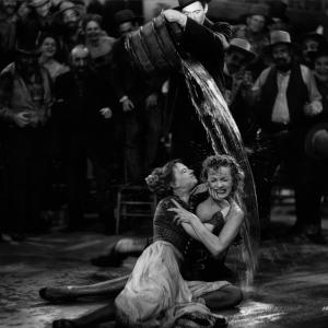 Still of Marlene Dietrich, James Stewart and Una Merkel in Destry Rides Again (1939)