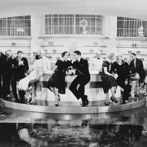 Still of James Stewart, Buddy Ebsen, Eleanor Powell and Una Merkel in Born to Dance (1936)